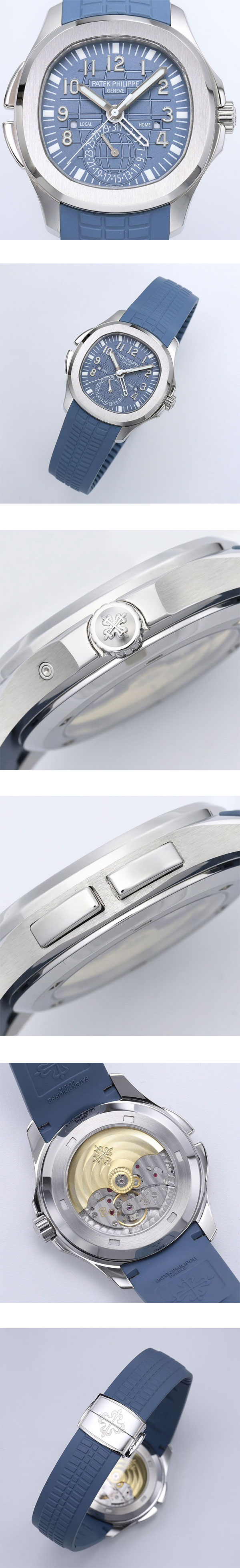 【ZF製造】 アクアノート・トラベルタイム 5164G-001 ブルーグレー パテックフィリップコピー時計